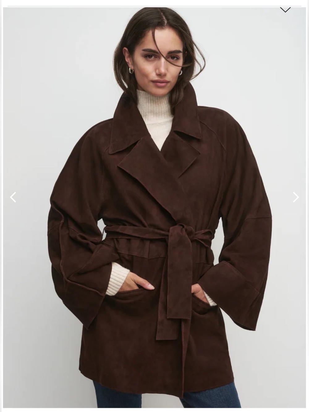 Favorite Daughter Suede Wren wrap jacket XS/S